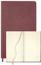 Castelli notitieboek A5 - Milano - Harris medium - ontworpen en gemaakt in Italië - 240 pagina's - gelinieerd - leeslint - opberg vak - 21 x 13 x 1.5 cm - esdoorn rood