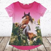 S&C Paarden shirt zonnebloem - 122/128