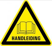 Waarschuwingsbord let op de handleiding - kunststof 100 mm