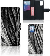 Wallet Book Case Geschikt voor Samsung Galaxy A02s Flip Cover Geschikt voor Samsung M02s Smartphone Hoesje Valentijn Cadeautje Man Boomschors
