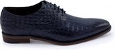 GENTS | Schoenen Heren | Nette Veterschoen structuur blauw 0056 Maat 41