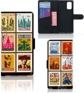 Telefoonhoesje Samsung Galaxy A02s Flip Cover Samsung M02s Flipcover Design Postzegels