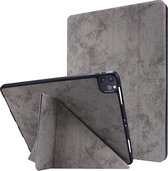 Voor iPad Pro 11 inch 2020 Marmer Stijl Doek Textuur Horizontale Vervorming Leren Flip Case met Houder & Pen Slot (Grijs)