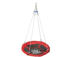 Lupilu| Nestschommel | Nestschommel buitenspeelgoed | Schommel | Vanaf 3 jaar| Rood | Zwart | Ø110 cm