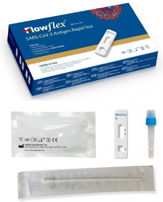 Flowflex SARS-CoV-2Covid Corona thuis test antigeen-sneltest - Per twee verpakt