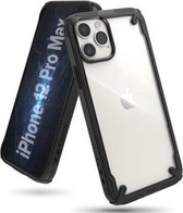 Doorzichtig hoesje - iPhone 12 / 12 Pro - Fusion X - zwart Ringke