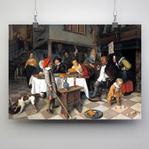 Poster Driekoningenfeest 1661 - Jan Steen - 70x50cm