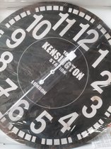 Grote wandklok Kensington - 63 cm zwart