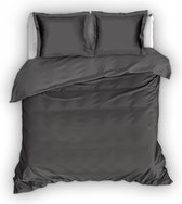 Premium égyptienne percale Katoen simple Housse de couette Uni Anthracite | 140x200 / 220 | Doux et Elegant | Excellente qualité