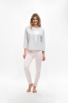 Martel Lily dames pyjama grijs/roze L