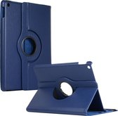 iPad 10.2 2020 Hoes Book Case Hoesje 360 Graden Draaibaar - Donker Blauw