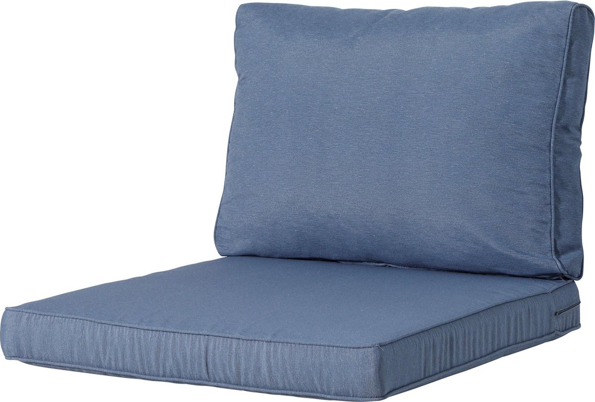 Madison loungekussen set in Panama Saffier Blauw, 2-delig, 60 x 60cm, voor comfortabel zitten en relaxen.
