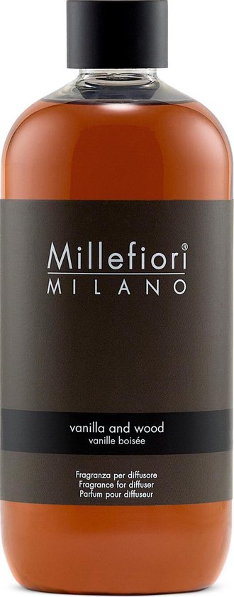 Millefiori Milano Navulling voor Geurstokjes 500 ml - Vanilla & Wood