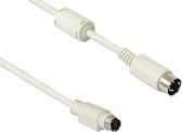 Alcasa 1.55m Mini DIN-DIN PS/2-kabel 1,55 m 6-p Mini-DIN 5-p DIN Wit