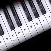 Piano stickers - Keyboard stickers - Piano stickers toetsen - 49/54/61/88 toetsen - Zwart