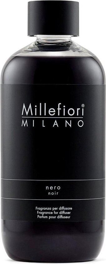Millefiori Milano Navulling voor Geurstokjes 250 ml - Nero