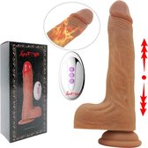 TipsToys Nieuwste Bewegende Dildo D3 Vibrators voor Vrouwen voor Gspot Clitoris - Dildo gaat op en neer met Verwarming Sex Toys  | Kleur Beige