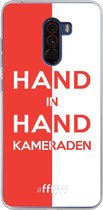 6F hoesje - geschikt voor Xiaomi Pocophone F1 -  Transparant TPU Case - Feyenoord - Hand in hand, kameraden #ffffff