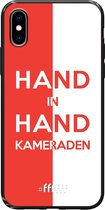 6F hoesje - geschikt voor iPhone X -  TPU Case - Feyenoord - Hand in hand, kameraden #ffffff