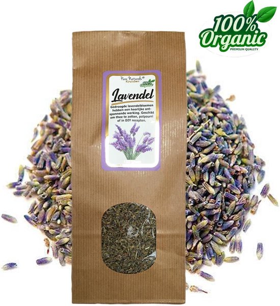 Gedroogde Lavendel bloemen 150 gram - Biologisch - Thee - Potpourri - Pure Naturals
