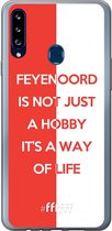 6F hoesje - geschikt voor Samsung Galaxy A20s -  Transparant TPU Case - Feyenoord - Way of life #ffffff