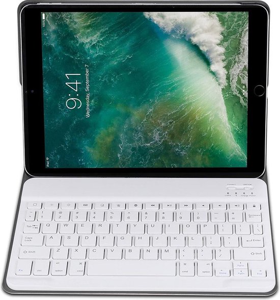Shop4 - iPad 9.7 (2017) Toetsenbord Hoes - Bluetooth Keyboard Cover Business Rosé Goud - Shop4