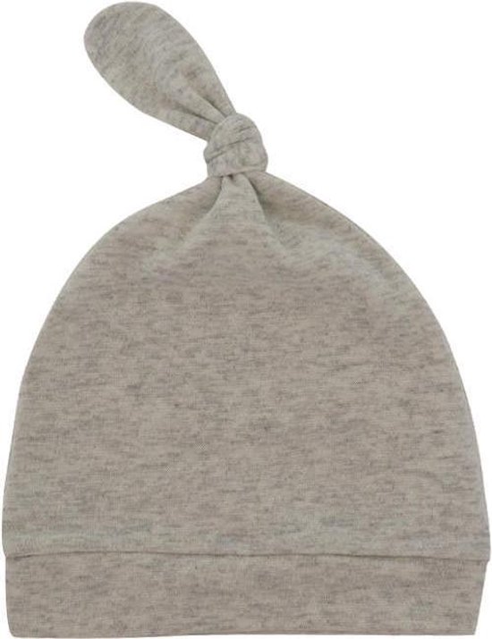 Newborn muts met roze strik van lint roze gestreept extra warm kopen