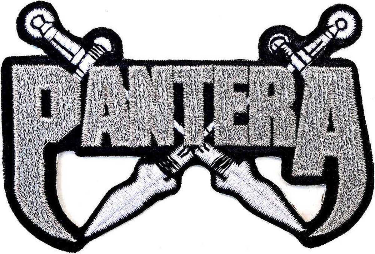 Pantera - Silver Swords Patch - Wit/Zwart