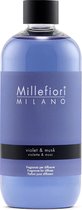 Millefiori Milano Navulling voor Geurstokjes 500 ml - Violet & Musk