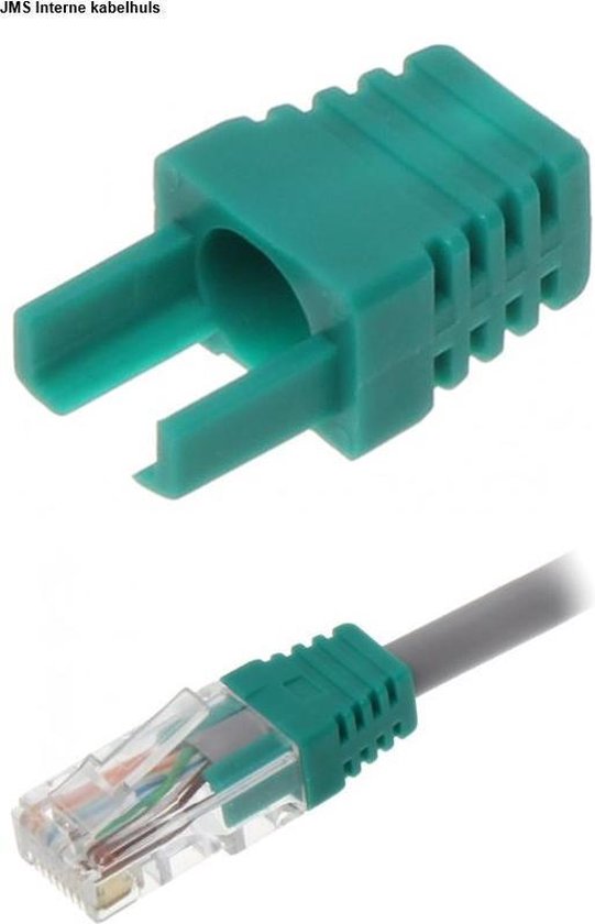 JMS® Interne Kabel Huls Groen - RJ45 Boot - Cable Boot - kabelhuls -Tule Voor RJ45 Connector (10 stuks)