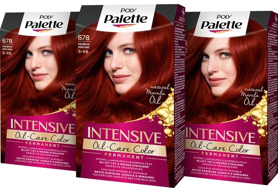 Poly Palette 678 Couleur cheveux Rouge rubis - 3 pièces - Pack économique |  bol