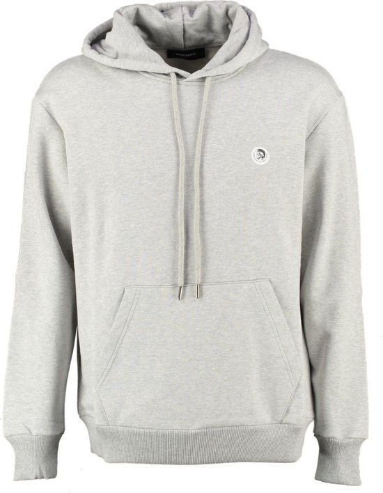 Diesel grijze oversized sweater hoodie valt ruim Maat M bol