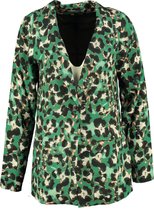 Geisha soepele gevoerde wat langere groene viscose blazer - Maat XS