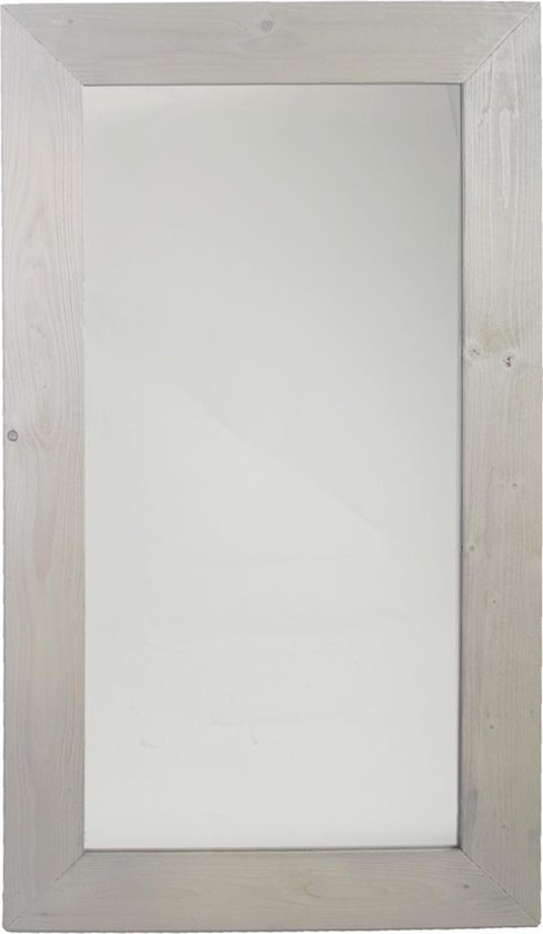 Esschert Design Spiegel White Wash S 55 X 95,5 Cm Hout Grijs