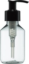 Lege Plastic Flessen 100 ml – 10 stuks -  transparant - navulbaar - met zwarte pomp - leeg