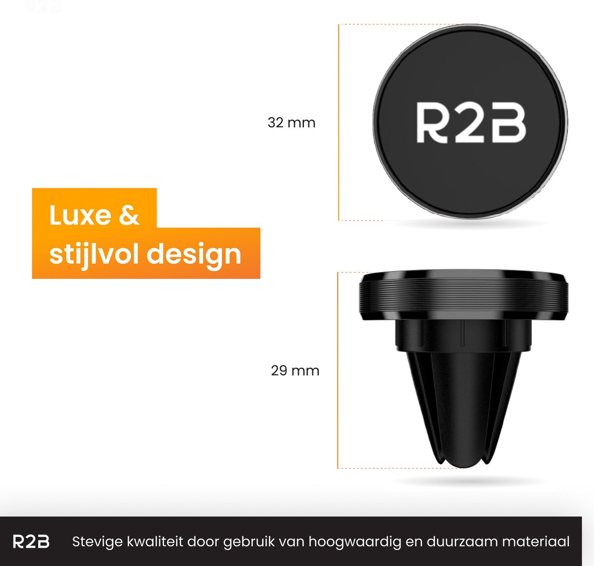 R2B Magnetische Telefoonhouder Auto Ventilatie - Telefoonhouders Auto - Gsm Houder Auto - Mobiel Houder Auto - Autohouder - Telefoon Houder Magneet - Auto Telefoonhouder - Phone Holder Car – foto 6