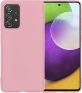 Samsung A52/A52s Hoesje - Samsung galaxy A52 4G/5G/A52s hoesje roze siliconen case hoes cover hoesjes