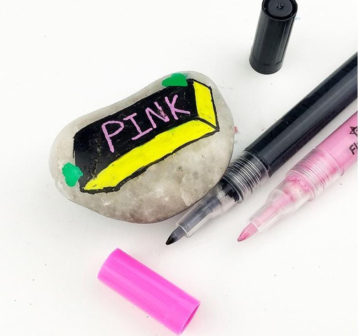 ACRYL VERFSTIFTEN SET 28 STUKS FLYSEA - Geschikt voor veel ondergronden - 0.7mm lijndikte - Verfstiften volwassenen - Acryl stiften - Acrylverf marker - Stiften - Stiften voor stenen - Happy Stones - Acrylverf stiften — afbeelding 5