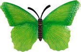 Tuindecoratie vlinder van metaal groen 40 cm - Muur/schutting decoratie vlinders - Dierenbeelden