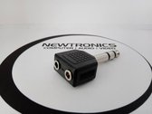 Newtronics Audio adapter Adapter 2x 3.5mm vrouwelijk - 6.35mm mannelijk- stereo