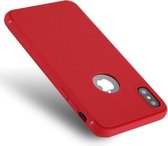 Voor iPhone X / XS Pure Color TPU beschermende achterkant van de behuizing (rood)