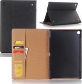 Voor Huawei MediaPad M5 10.8 inch Vintage Boekstijl Horizontale Flip Milieu PU Lederen Case met Houder & Kaartsleuven & Portemonnee & Fotolijst (Zwart)