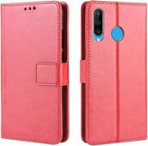 Retro Crazy Horse Texture Horizontale Flip Leren Case voor Galaxy M30, met houder & kaartsleuven & fotolijst (rood)