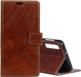 Retro Crazy Horse Texture Horizontale Flip Leren Case voor Galaxy A7 (2018), met houder & kaartsleuven & portemonnee (bruin)