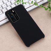 Voor Huawei P40 Pro effen kleur vloeibare siliconen schokbestendige dekking beschermhoes (zwart)