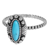 iXXXi invulring Indian White, Coral of Turquoise R05908 Zilver (2MM)