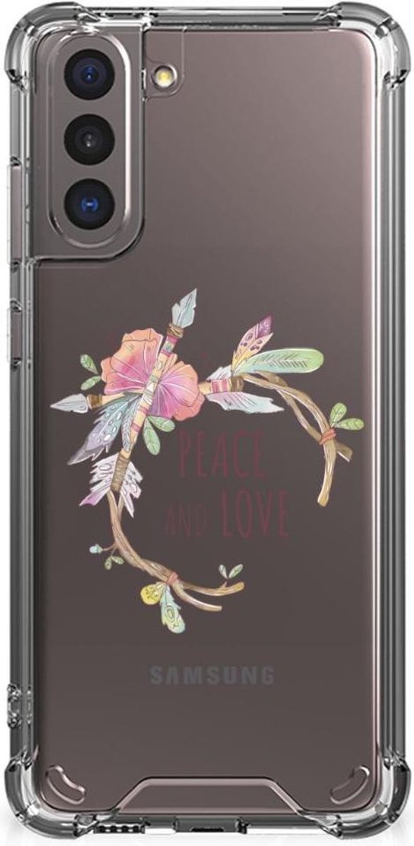 Back Cover voor Samsung Galaxy S21 Stevig Bumper Hoesje Boho Text