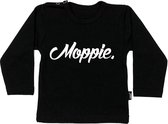 KMDB Shirtje Longsleeve Moppie Black Meisjes Zwart - Maat 92