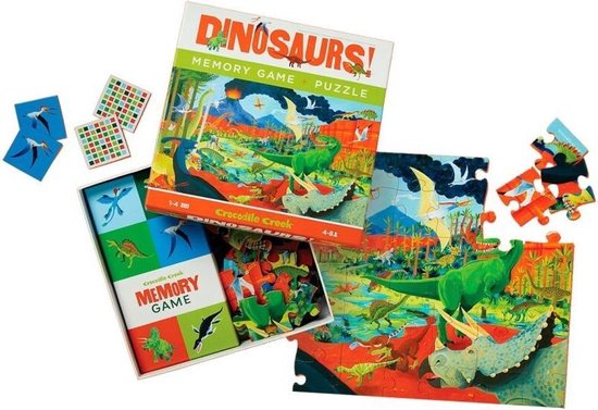 Afbeelding van het spel Crocodile Creek memory en puzzel Dinosaurussen