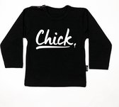 KMDB Shirtje Longsleeve Chick Black Meisjes Zwart - Maat 104